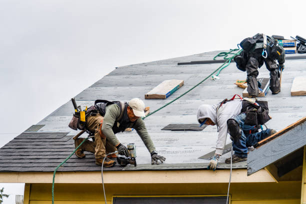 Professional Gutter Installation technician working in Bloomfield, MO